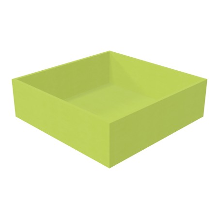 Pouf Morbido PISCINA QUADRATA GRANDE Ignifuga CL1 - Dimensioni 200 x 200 x 5 cm H 60 cm - Colore Verde Chiaro