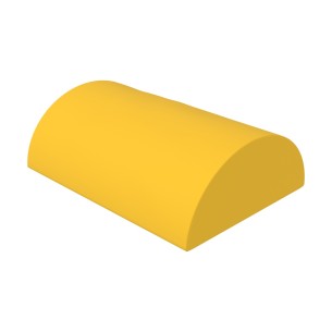 Pouf morbido SEMICILINDRO STRETTO MEDIO similpelle e imbottitura ignifuga CL1, diametro 45/20cm, H60cm, densità 27kg/mc, 