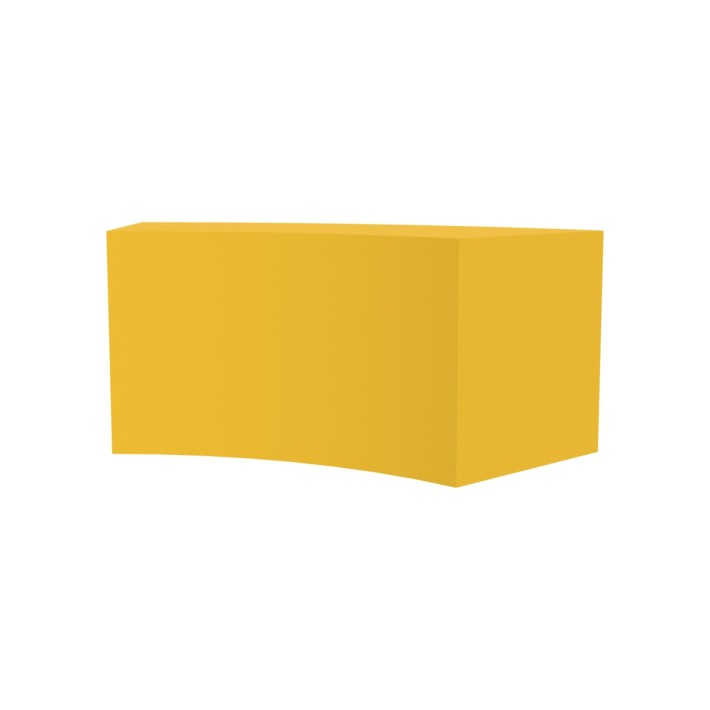 Pouf Morbido ANGOLARE in Similpelle e Imbottitura Ignifuga CL1 - Prof. 30 cm, Raggio Interno 110 cm, Raggio Esterno 140 cm, H