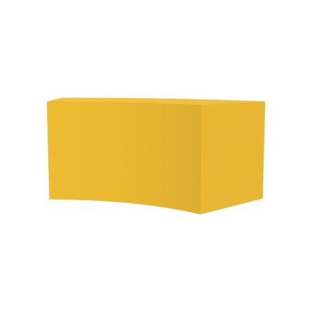 Pouf Morbido ANGOLARE in Similpelle e Imbottitura Ignifuga CL1 - Prof. 30 cm, Raggio Interno 110 cm, Raggio Esterno 140 cm, H