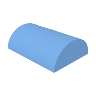 Pouf Morbido SEMICILINDRO STRETTO MEDIO in Similpelle e Imbottitura Ignifuga CL1 - Diametro 45/20 cm, H 60 cm - Densità 27kg/mc 