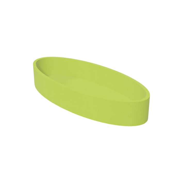 Pouf Morbido PISCINA OVALE Ignifuga CL1 - Dimensioni 115 x 50, H 18 cm - Colore Verde Chiaro