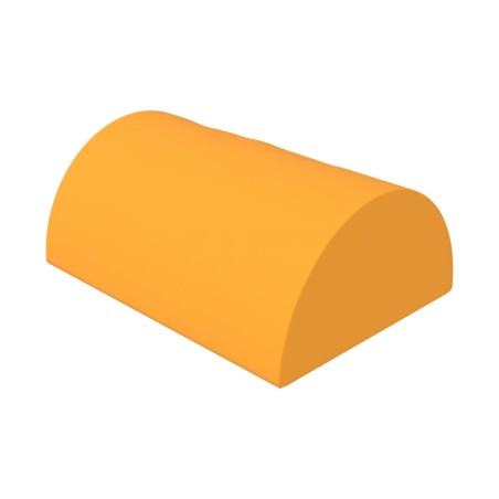 Pouf morbido SEMICILINDRO STRETTO ALTO similpelle ignifuga CL1, diametro 45/25cm, H60cm, densità 27kg/mc, sfoderabile con zip 