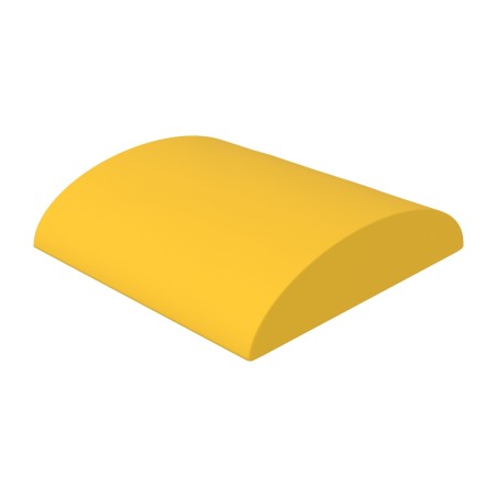 Pouf Morbido SEMICILINDRO LARGO BASSO in Similpelle e Imbottitura Ignifuga CL1 - Diametro 60/15 cm, H 60 cm - Densità 27kg/mc - 