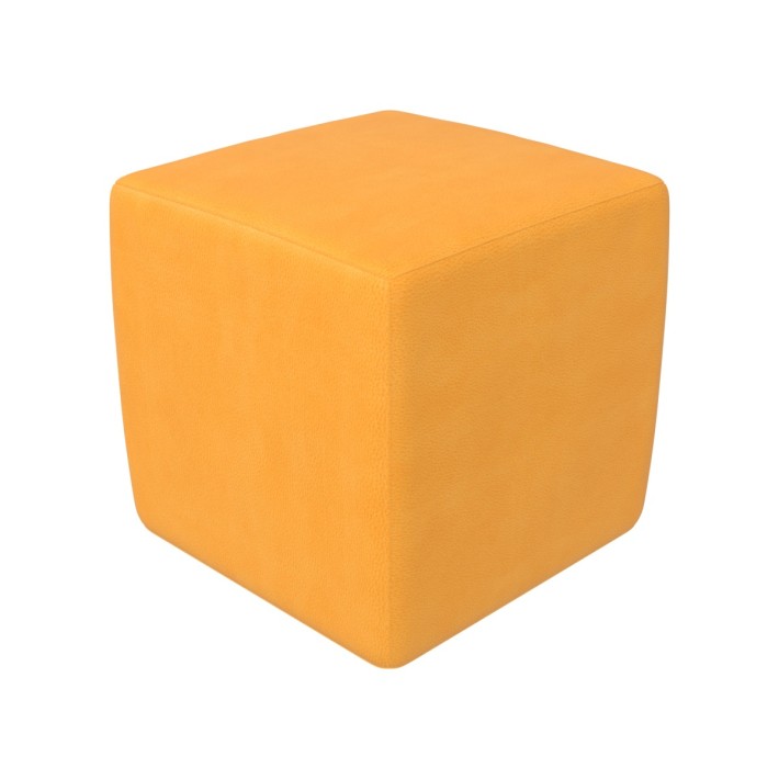 Pouf Morbido CUBO in Similpelle e Imbottitura Ignifuga CL1 - Dimensioni Lato 40 cm, H 40 cm  - Densità 40 kg/mc - Sfoderabile 