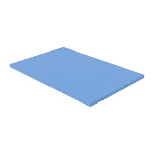 Pouf Morbido Tappeto Ignifugo CL1 - Dimensioni 180 x 120 x H 5 cm - Colore Azzurro