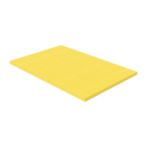 Pouf Morbido Tappeto Ignifugo CL1 - Dimensioni 180 x 120 x H 5 cm - Colore Giallo