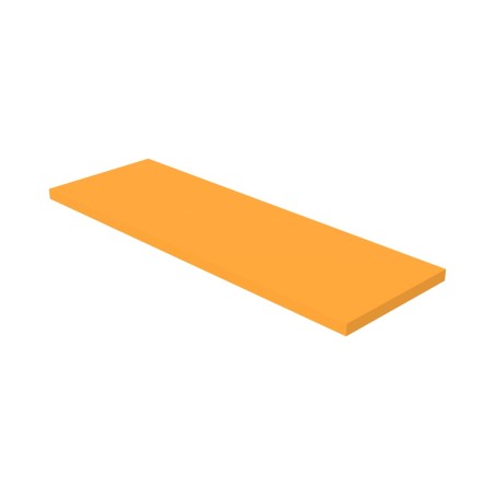 Pouf Morbido Tappeto Ignifugo CL1 - Dimensioni 180 x 60 x H 5 cm - Colore Arancione