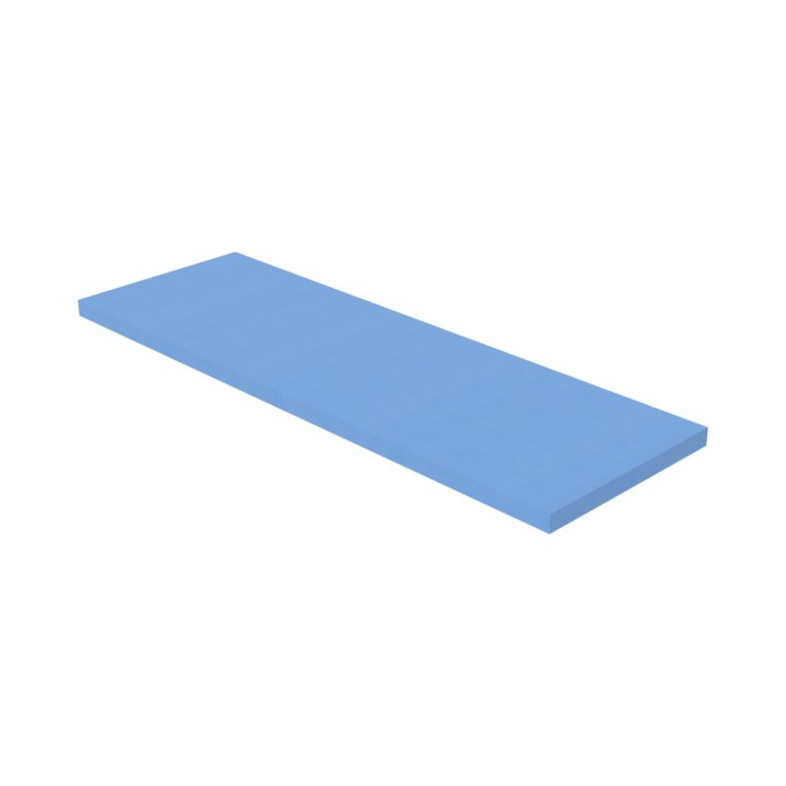Pouf Morbido Tappeto Ignifugo CL1 - Dimensioni 180 x 60 x H 5 cm - Colore Azzurro