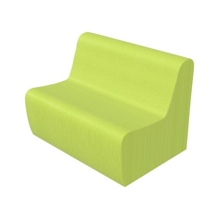 Pouf Morbido DIVANO 2 POSTI Ignifuga CL1 - Dimensioni 70 x 50 x H 25 cm - Colore Verde Chiaro