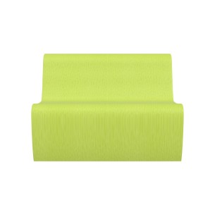 Pouf Morbido DIVANO 2 POSTI Ignifuga CL1 - Dimensioni 70 x 50 x H 25 cm - Colore Verde Chiaro 2