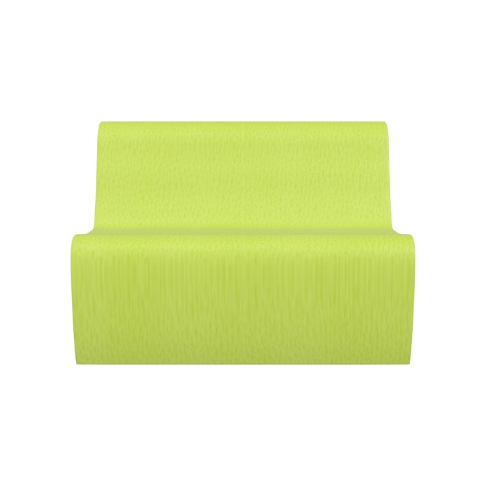 Pouf Morbido DIVANO 2 POSTI Ignifuga CL1 - Dimensioni 70 x 50 x H 25 cm - Colore Verde Chiaro