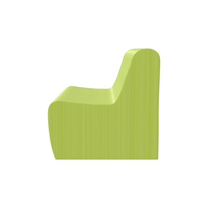 Pouf Morbido DIVANO 2 POSTI Ignifuga CL1 - Dimensioni 70 x 50 x H 25 cm - Colore Verde Chiaro