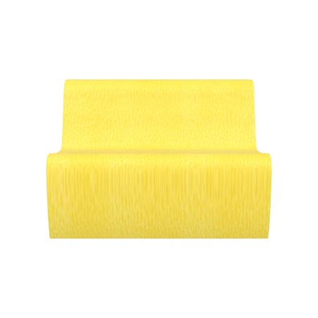 Pouf Morbido DIVANO 2 POSTI Ignifuga CL1 - Dimensioni 70 x 50 x H 25 cm - Colore Giallo