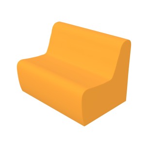 Pouf Morbido SEDUTA DIVANO 2 POSTI in Similpelle e Imbottitura Ignifuga CL1 - Dimensioni 70x50xH 25 cm - Sfoderabile con Zip