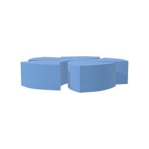 Pouf Morbido SEDUTA GIRANDOLA in Similpelle e Imbottitura Ignifuga CL1 - Diametro 120 cm, H 30 cm - Densità 27 kg/mc -  2