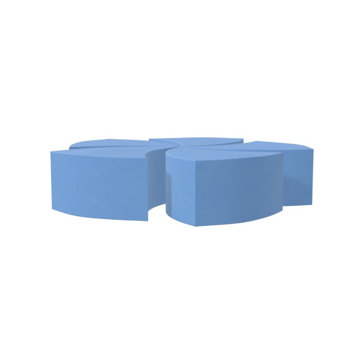 Pouf Morbido SEDUTA GIRANDOLA in Similpelle e Imbottitura Ignifuga CL1 - Diametro 120 cm, H 30 cm - Densità 27 kg/mc - 
