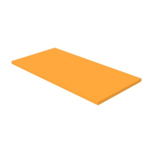 Pouf Morbido Tappeto Ignifugo CL1 - Dimensioni 200 x 100 x H 5 cm - Colore Arancione