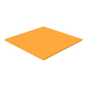 Pouf Morbido Tappeto Ignifugo CL1 - Dimensioni 200 x 200 x H 5 cm - Colore Arancione
