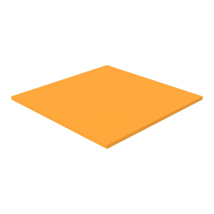 Pouf Morbido Tappeto Ignifugo CL1 - Dimensioni 200 x 200 x H 5 cm - Colore Arancione
