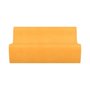 Pouf Morbido SEDUTA DIVANO 3 POSTI in Similpelle e Imbottitura Ignifuga CL1 - Dimensioni Base 100x50xH 25 cm - Sfoderabile con 2