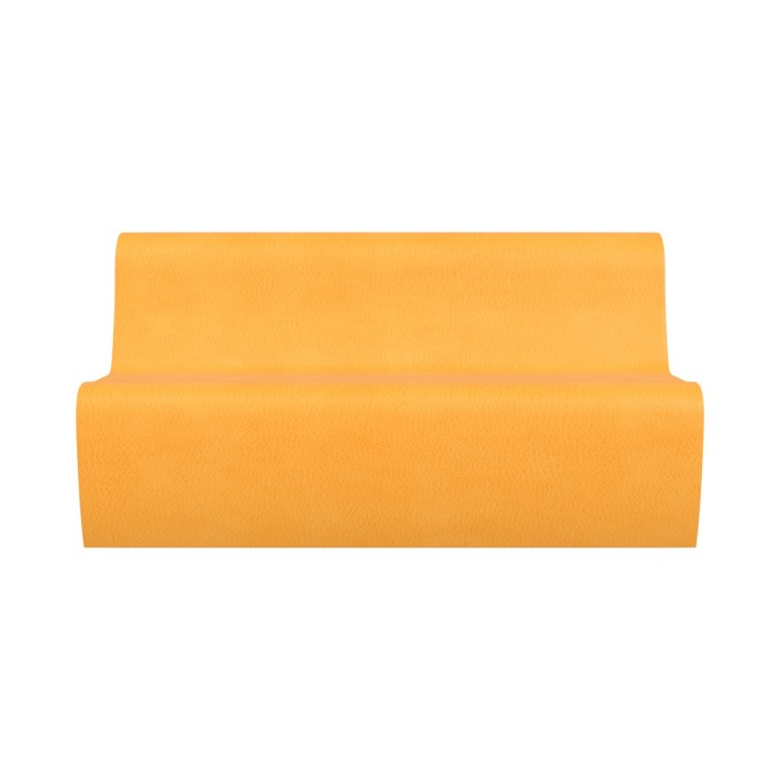 Pouf Morbido SEDUTA DIVANO 3 POSTI in Similpelle e Imbottitura Ignifuga CL1 - Dimensioni Base 100x50xH 25 cm - Sfoderabile con