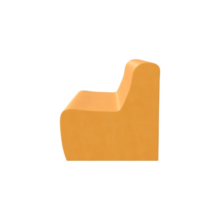 Pouf Morbido SEDUTA DIVANO 3 POSTI in Similpelle e Imbottitura Ignifuga CL1 - Dimensioni Base 100x50xH 25 cm - Sfoderabile con