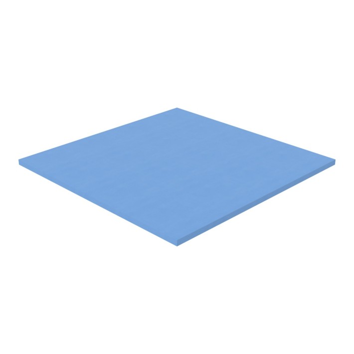 Pouf Morbido Tappeto Ignifugo CL1 - Dimensioni 200 x 200 x H 5 cm - Colore Azzurro