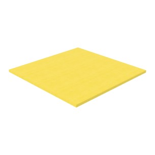 Pouf Morbido Tappeto Ignifugo CL1 - Dimensioni 200 x 200 x H 5 cm - Colore Giallo