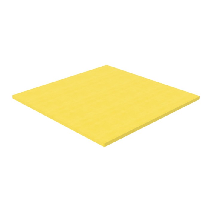 Pouf Morbido Tappeto Ignifugo CL1 - Dimensioni 200 x 200 x H 5 cm - Colore Giallo