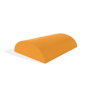 Pouf Morbido SEMICILINDRO STRETTO BASSO in Similpelle e Imbottitura Ignifuga CL1 - Diametro 45/15 cm, H 60 cm - Densità 27kg/mc 