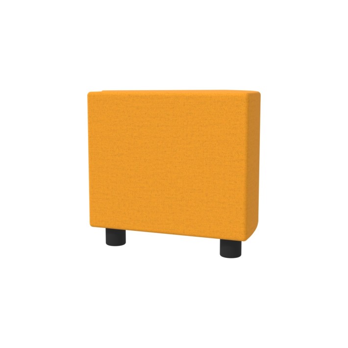 Pouf Semirigido Angolare - Similpelle e Imbottitura Ignifuga CL1 - Profondità 48cm, h 46,5 cm - Colore Arancione