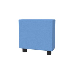 Pouf Semirigido Angolare - Similpelle e Imbottitura Ignifuga CL1 - Profondità 48cm, h 46,5 cm - Colore Azzurro 2