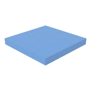 Pouf Morbido Tappeto Ignifugo CL1 - Dimensioni Lato 45 x H 5 cm - Colore Azzurro