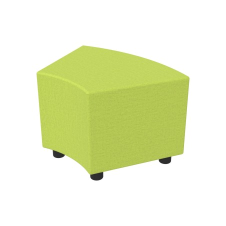 Pouf Semirigido Angolare - Similpelle e Imbottitura Ignifuga CL1 - Profondità 48cm, h 46,5 cm - Colore Verde Chiaro