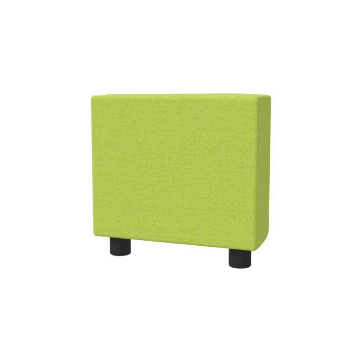 Pouf Semirigido Angolare - Similpelle e Imbottitura Ignifuga CL1 - Profondità 48cm, h 46,5 cm - Colore Verde Chiaro