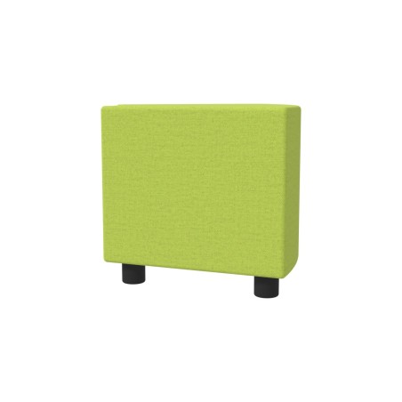 Pouf Semirigido Angolare - Similpelle e Imbottitura Ignifuga CL1 - Profondità 48cm, h 46,5 cm - Colore Verde Chiaro