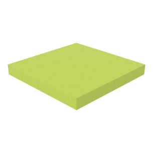 Pouf Morbido Tappeto Ignifugo CL1 - Dimensioni Lato 45 x H 5 cm - Colore Verde Chiaro