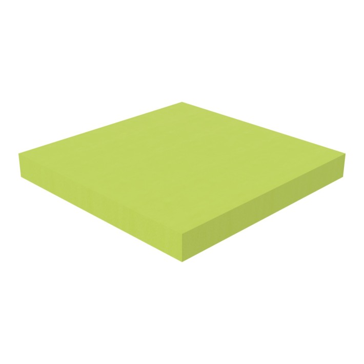 Pouf Morbido Tappeto Ignifugo CL1 - Dimensioni Lato 45 x H 5 cm - Colore Verde Chiaro