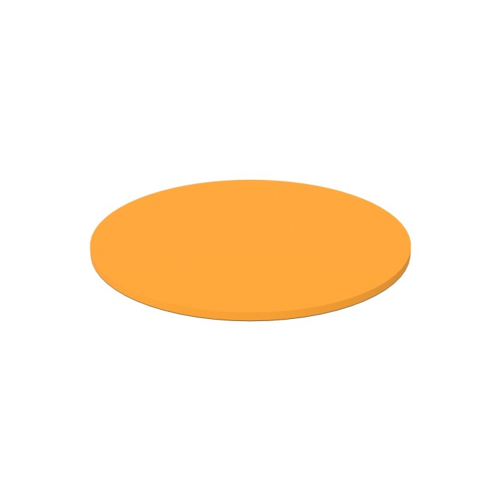 Pouf Morbido Tappeto Tondo Ignifugo CL1 - Diametro 188 cm - Altezza 5 cm - Colore Arancione