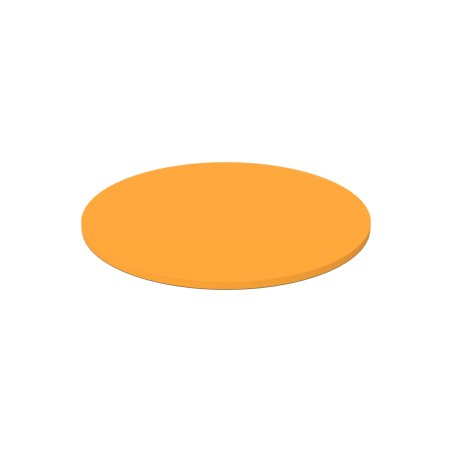 Pouf Morbido Tappeto Tondo Ignifugo CL1 - Diametro 188 cm - Altezza 5 cm - Colore Arancione