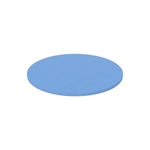 Pouf Morbido Tappeto Tondo Ignifugo CL1 - Diametro 188 cm - Altezza 5 cm - Colore Azzurro
