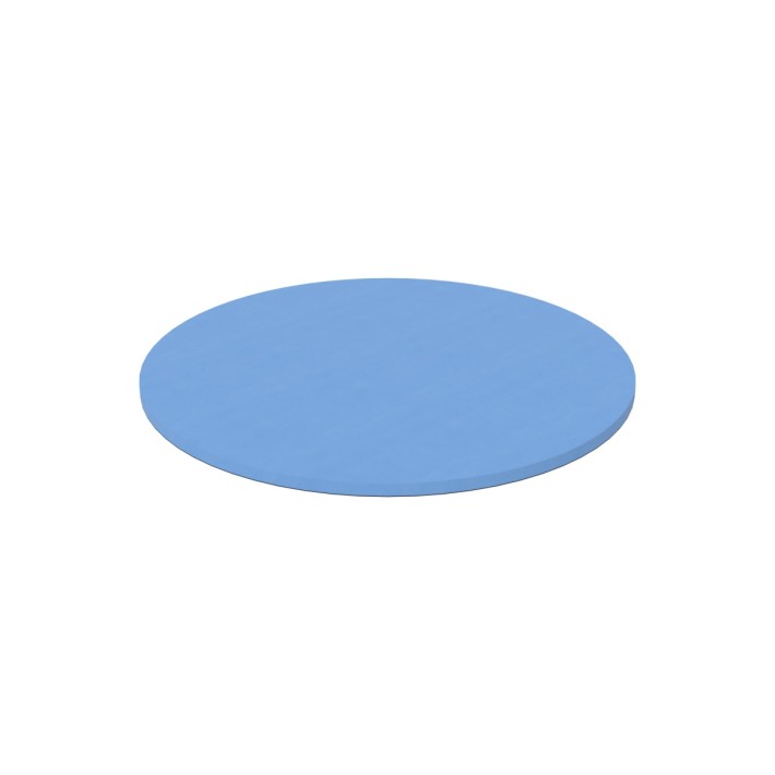 Pouf Morbido Tappeto Tondo Ignifugo CL1 - Diametro 188 cm - Altezza 5 cm - Colore Azzurro