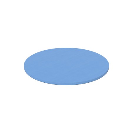 Pouf Morbido Tappeto Tondo Ignifugo CL1 - Diametro 188 cm - Altezza 5 cm - Colore Azzurro