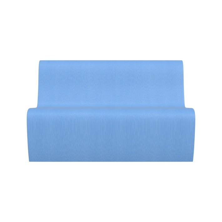 Pouf Morbido DIVANO 2 POSTI Ignifuga CL1 - Dimensioni 100 x 60 x H 32 cm - Colore Azzurro