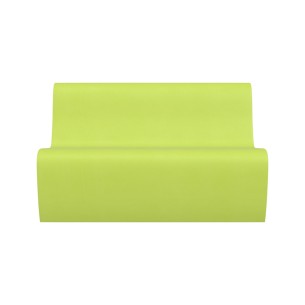Pouf Morbido DIVANO 2 POSTI Ignifuga CL1 - Dimensioni 100 x 60 x H 32 cm - Colore Verde Chiaro 2