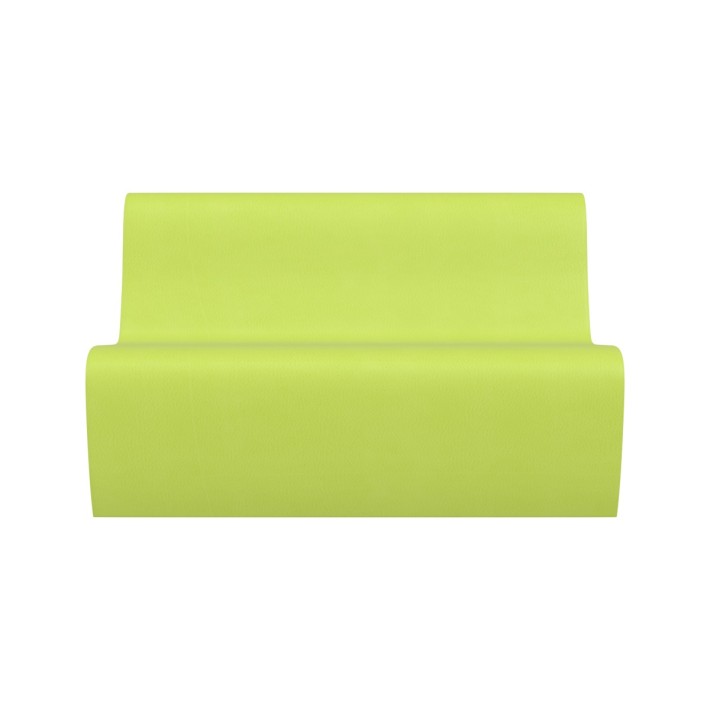 Pouf Morbido DIVANO 2 POSTI Ignifuga CL1 - Dimensioni 100 x 60 x H 32 cm - Colore Verde Chiaro