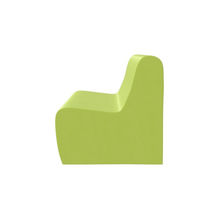 Pouf Morbido DIVANO 2 POSTI Ignifuga CL1 - Dimensioni 100 x 60 x H 32 cm - Colore Verde Chiaro