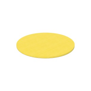 Pouf Morbido Tappeto Tondo Ignifugo CL1 - Diametro 188 cm - Altezza 5 cm - Colore Giallo