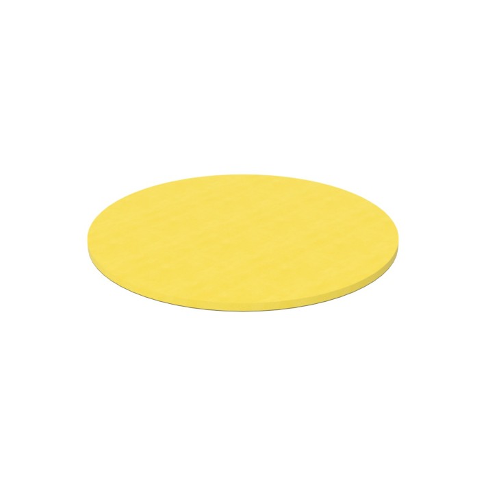 Pouf Morbido Tappeto Tondo Ignifugo CL1 - Diametro 188 cm - Altezza 5 cm - Colore Giallo